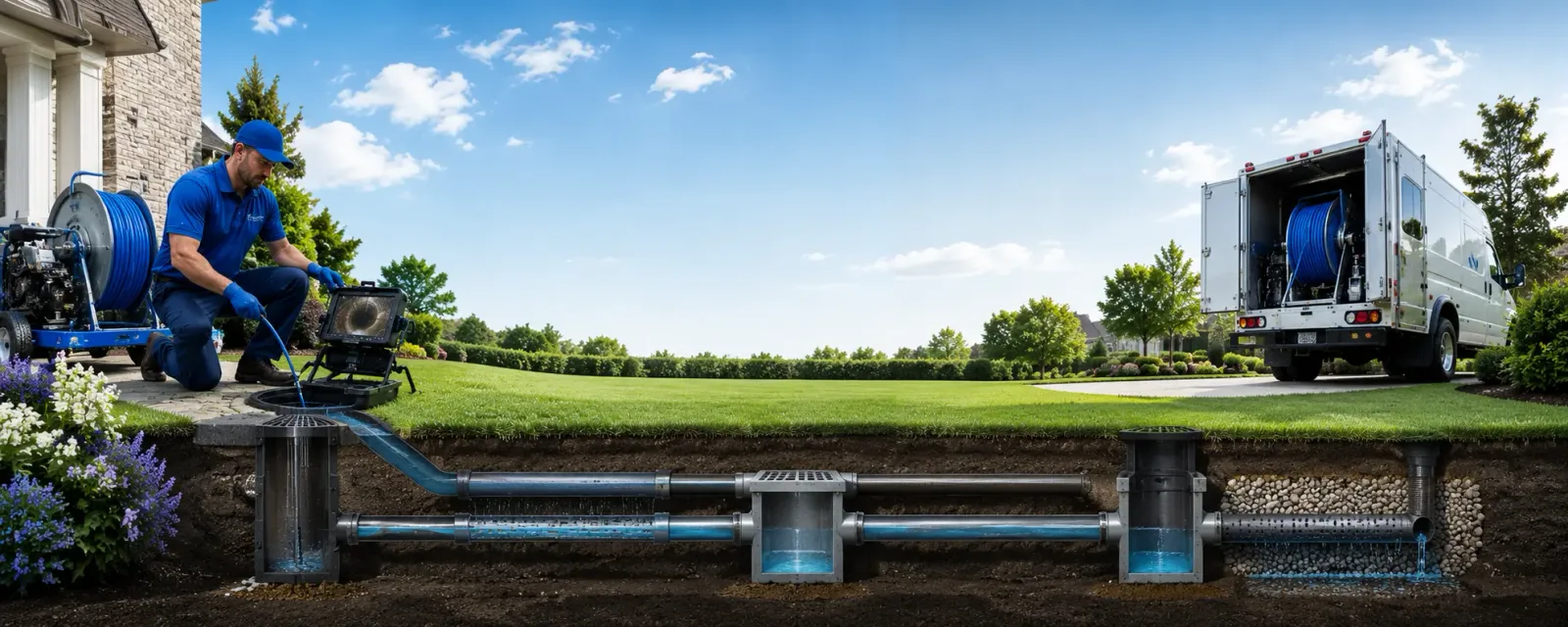 Outdoor drain cleaning information for Mertens, TX